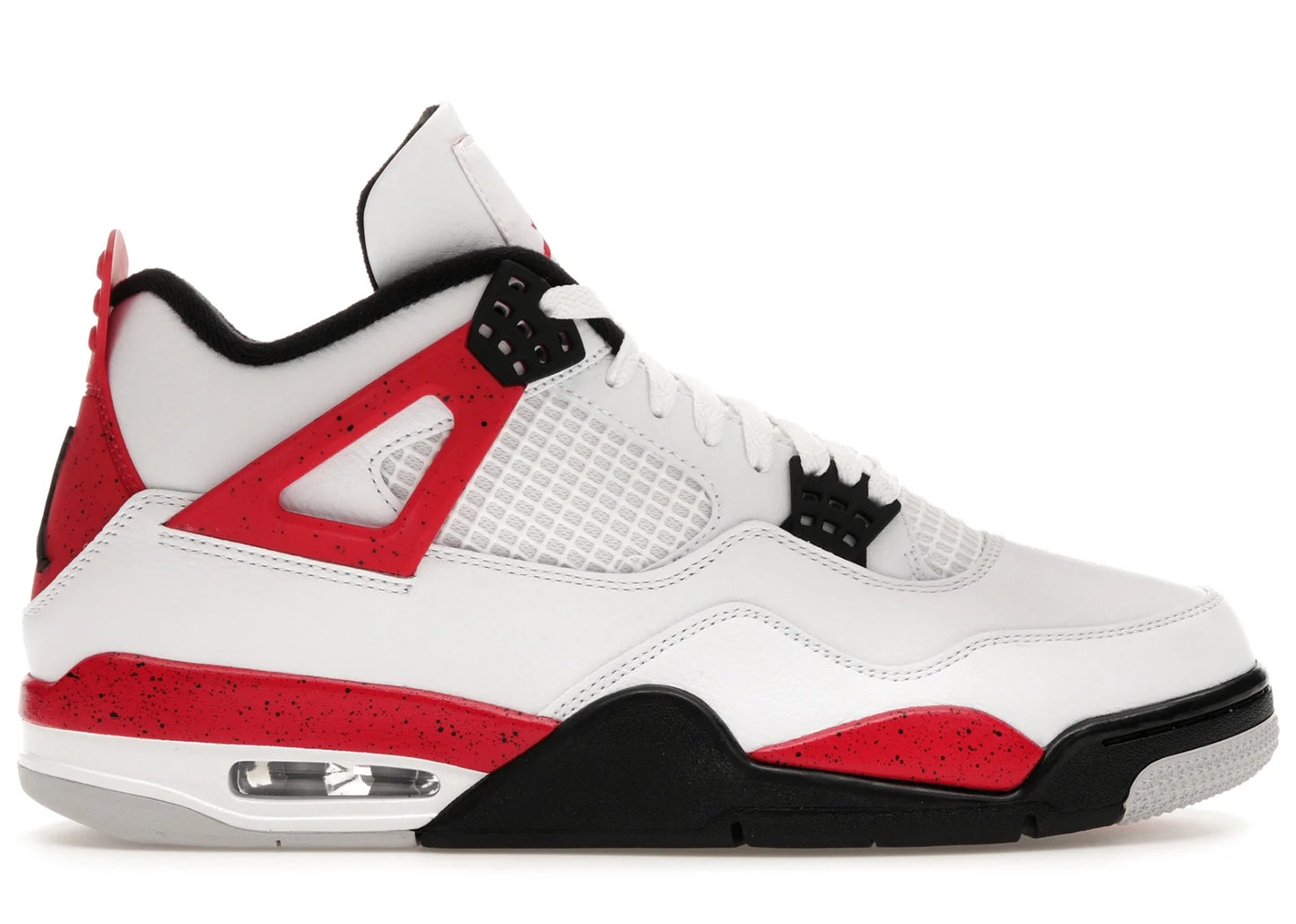 Air Men'S 4 Retro 'Red Cement' (2023) Athletic Shoes, White/Fire Red/Black, 11.5