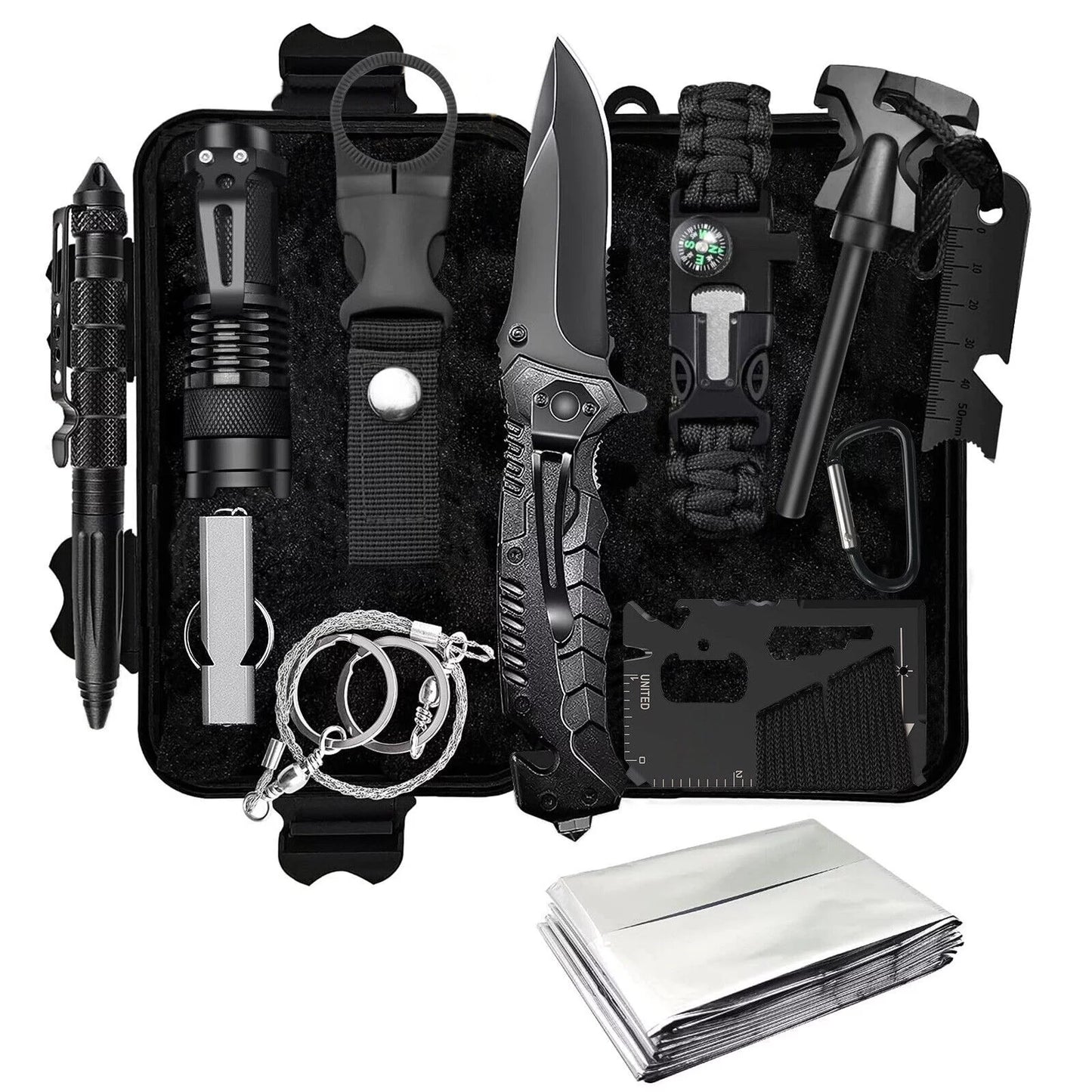 Y12IN1SCTZ-DD Outdoor Survival Kit, 12 in 1