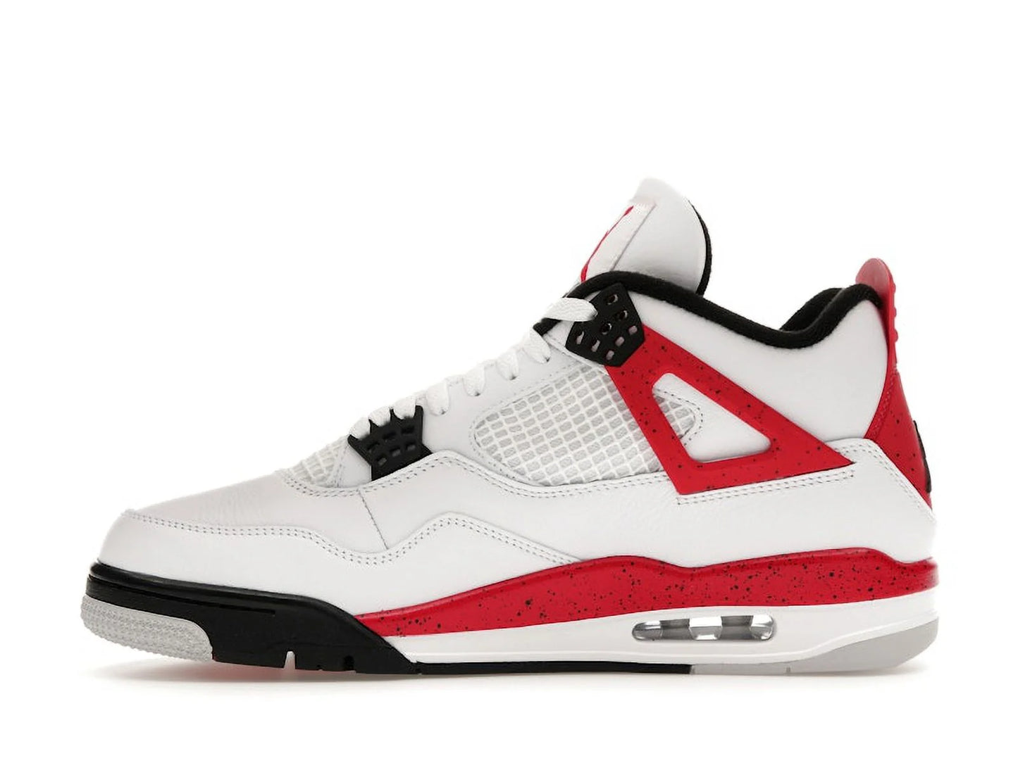 Air Men'S 4 Retro 'Red Cement' (2023) Athletic Shoes, White/Fire Red/Black, 11.5