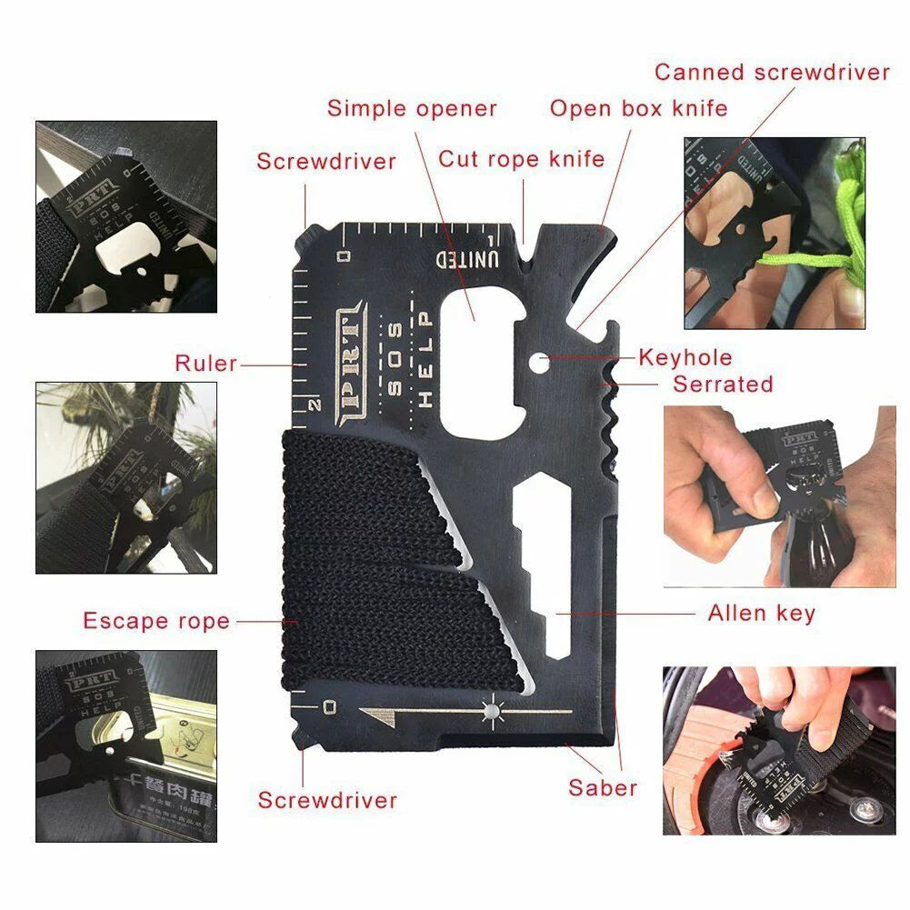 Y12IN1SCTZ-DD Outdoor Survival Kit, 12 in 1