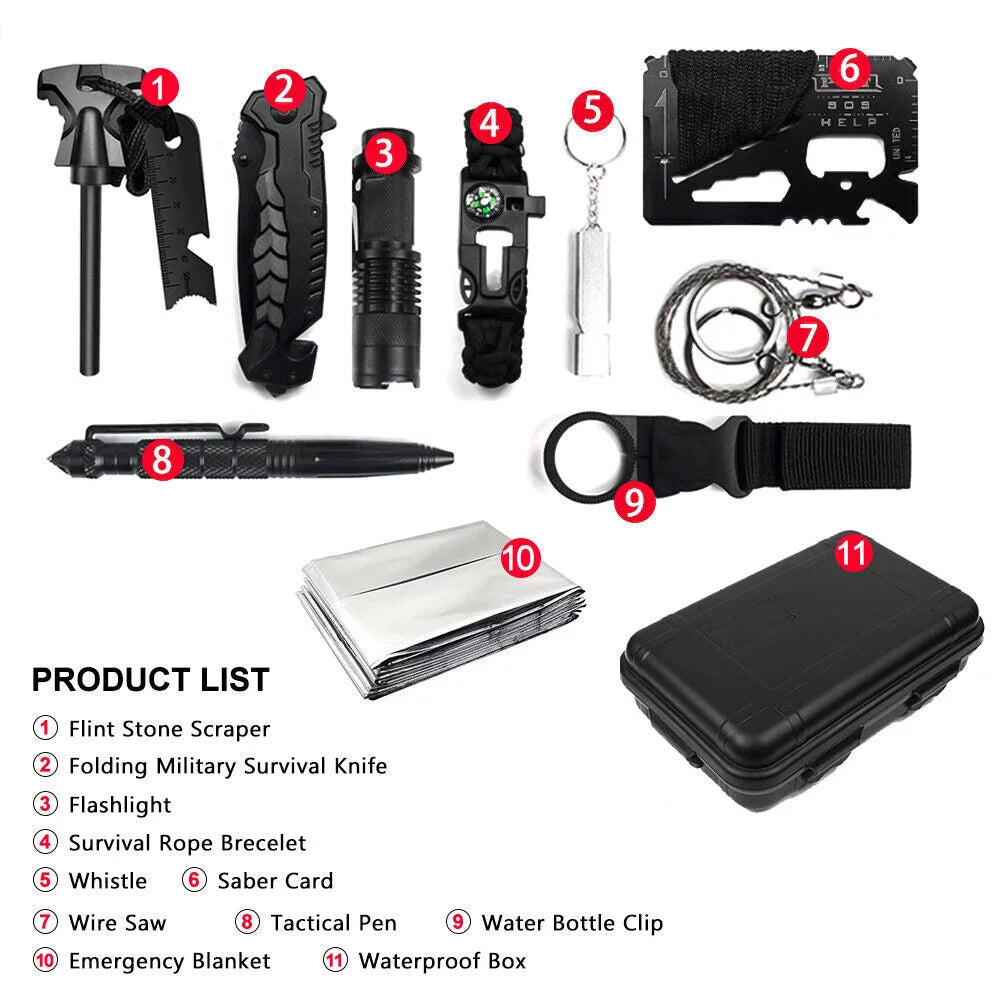 Y12IN1SCTZ-DD Outdoor Survival Kit, 12 in 1